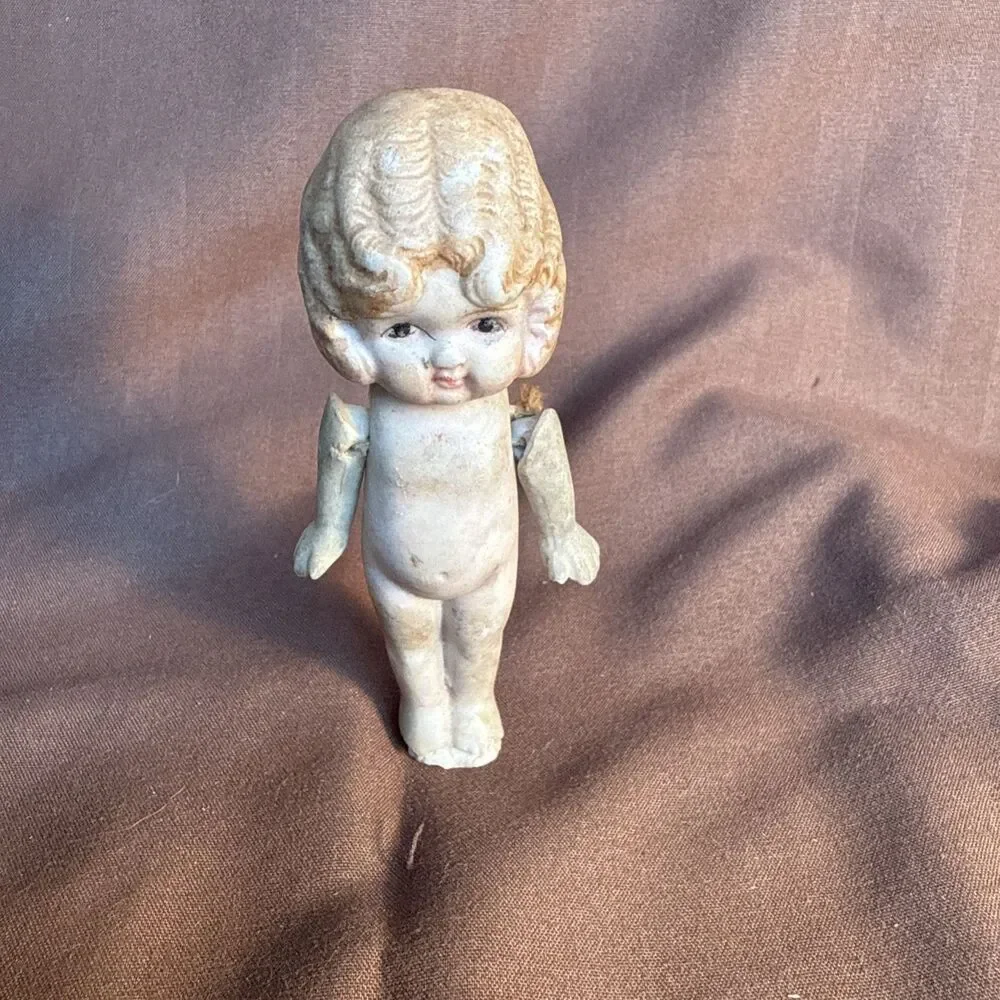 Vintage Frozen Charlotte Type Bisque Japan Doll 3.5”